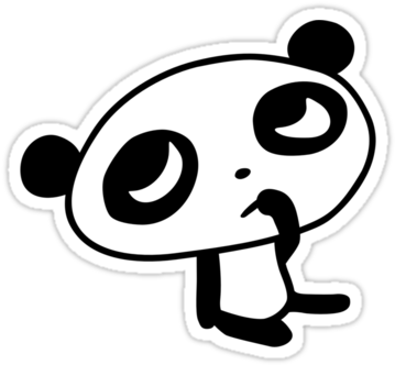 Cute Kawaii Panda\ - Cute Sticker Panda Png (375x360), Png Download