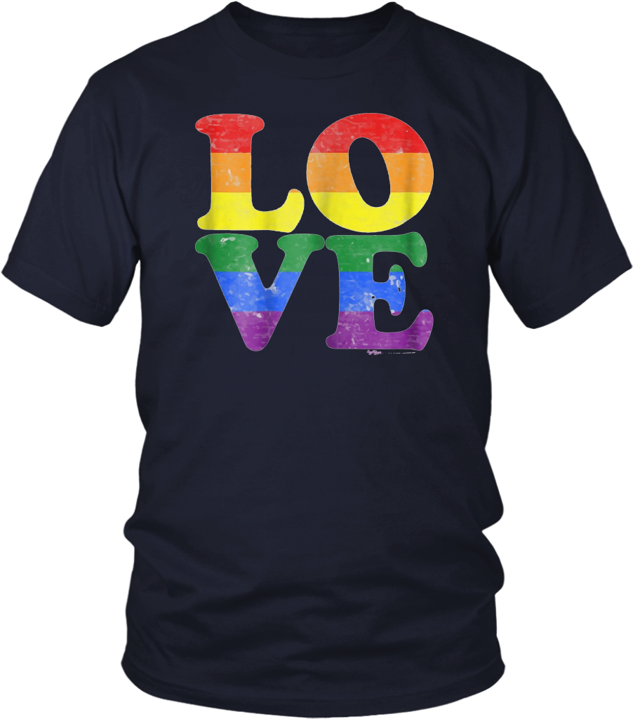 Vintage Love Rainbow Flag Lgbt Gay Pride T-shirt - Eat People T Shirt (1024x1024), Png Download