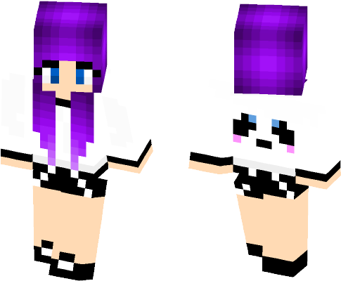 Cute Panda Girl (584x497), Png Download