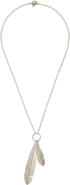 P Native Feather Necklace All Web 90 W - Locket (800x800), Png Download