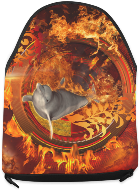 Funny Dolphin Jumping By A Fire Circle Crossbody Bag - Awesome Dolphin Throw Blanket (500x500), Png Download