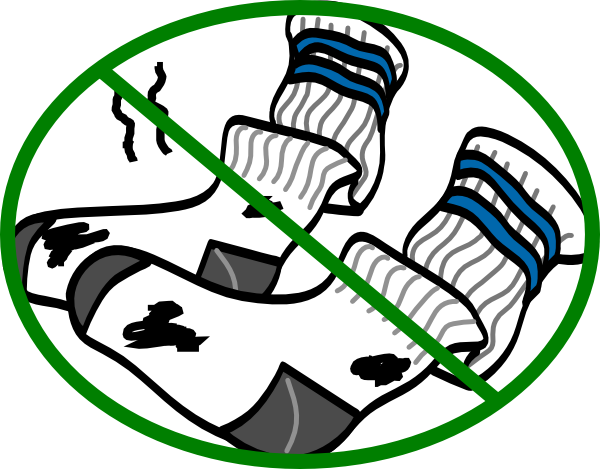 Dirty Socks Clip Art - No Dirty Clothes Sign (600x469), Png Download