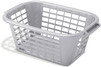 Addis Metallic Coloured Laundry Basket Retangula (350x350), Png Download