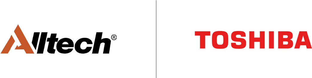 Alltech And Toshiba - Carmine (1134x261), Png Download