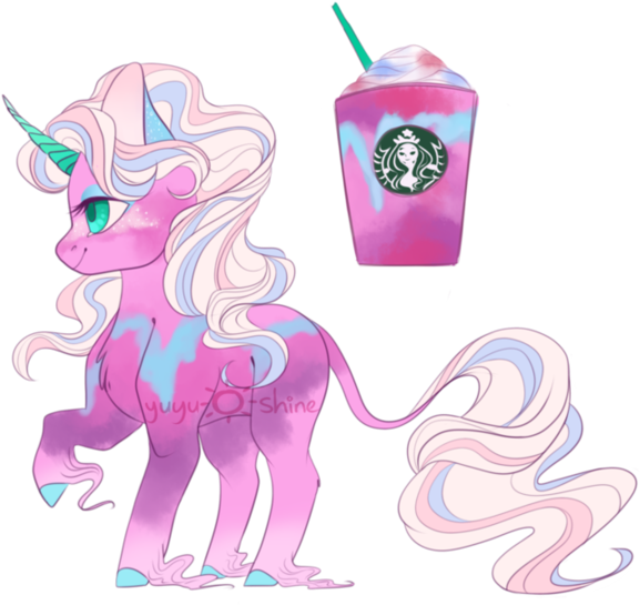 Jpg Black And White Download Pony Frapp Coffee Milkshake - Unicorn Cartoon Transparent Background (720x600), Png Download