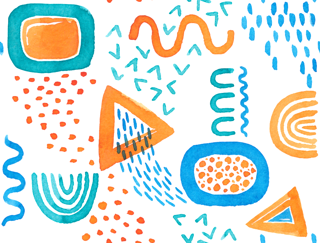 Summer Fresh Element Watercolor Filling Background - Watercolor Painting (1024x779), Png Download