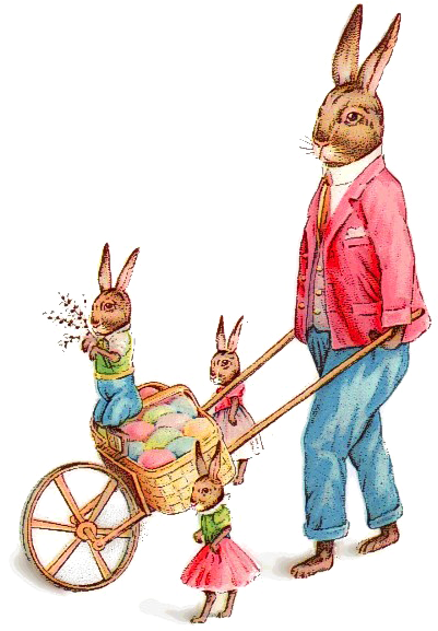 Easter Bunny Png Photo - Public Domain Easter (409x600), Png Download
