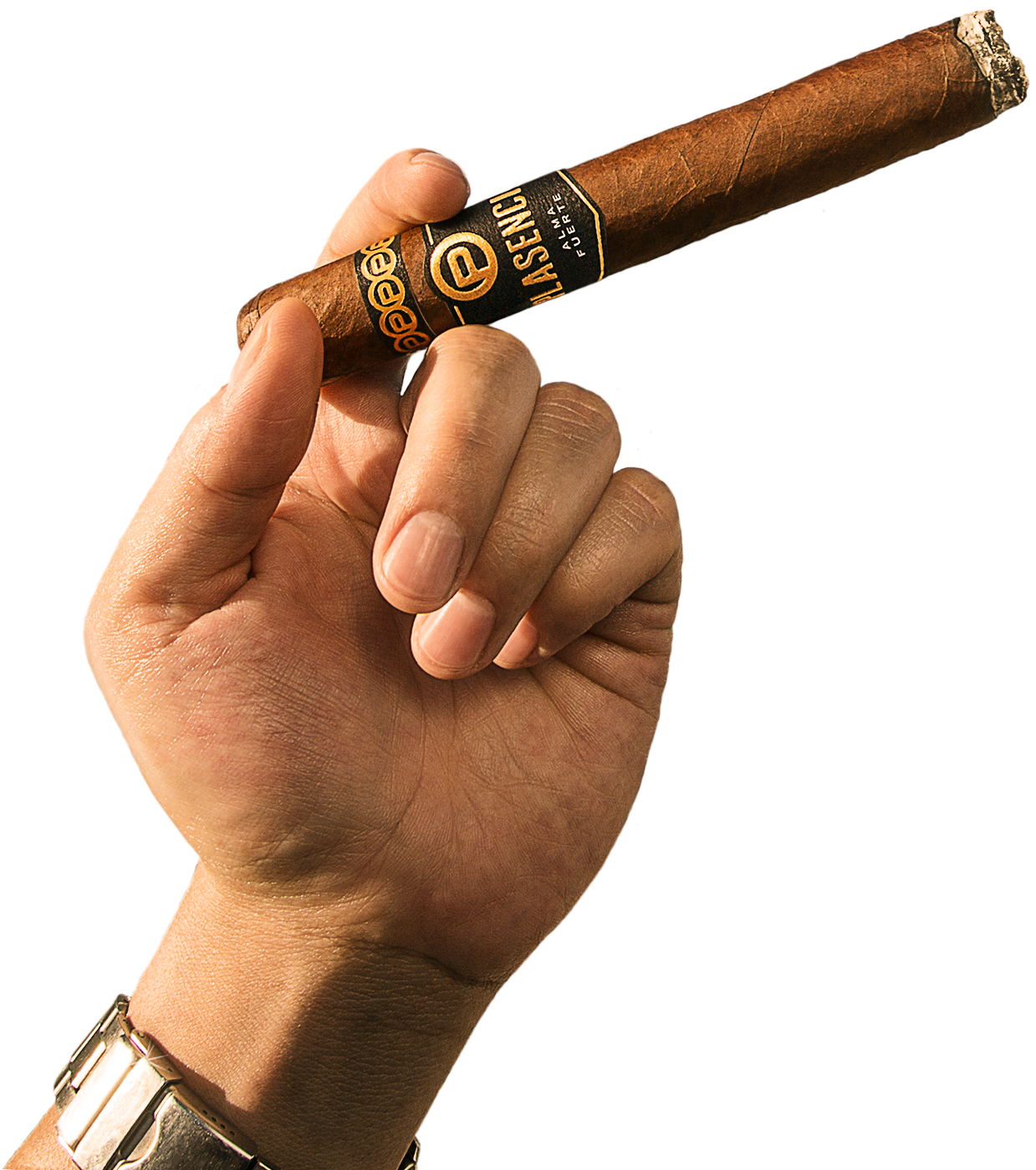 Home Plasencia Cigars Light - Cigar Hand (1271x1399), Png Download