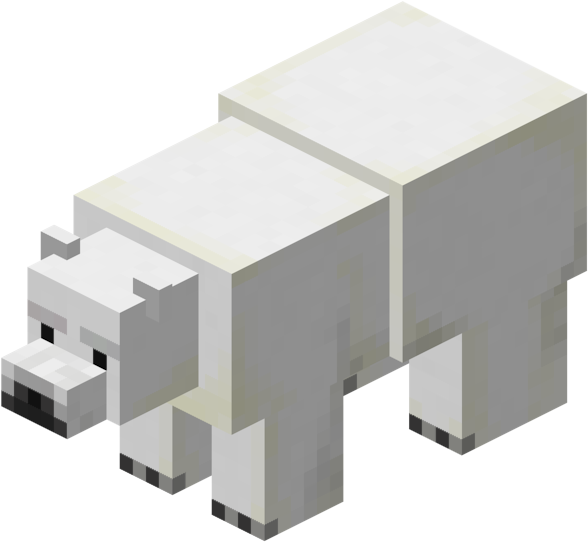 Polar Bear - Minecraft Oso Polar Bebe (600x600), Png Download