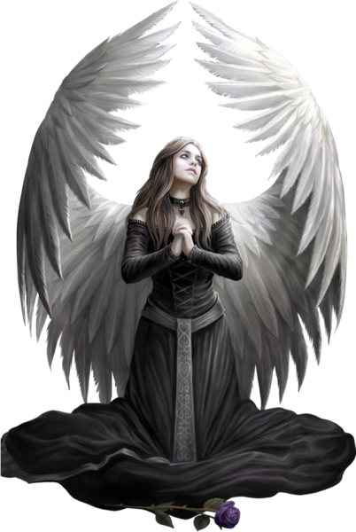 Share This Image - Anne Stokes Greeting Cards - Prayer For The Fallen (402x600), Png Download