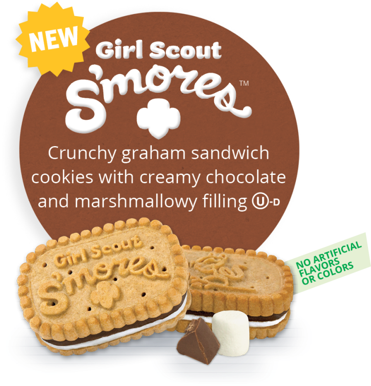 Girl Scout Cookie Png - Girl Scout Smores Cookies (new For 2017) (868x868), Png Download