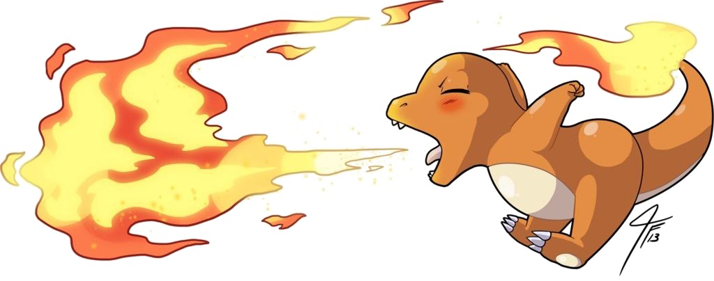 Pokemon Charmander Png Free Download - Charmander Fire (1024x404), Png Download