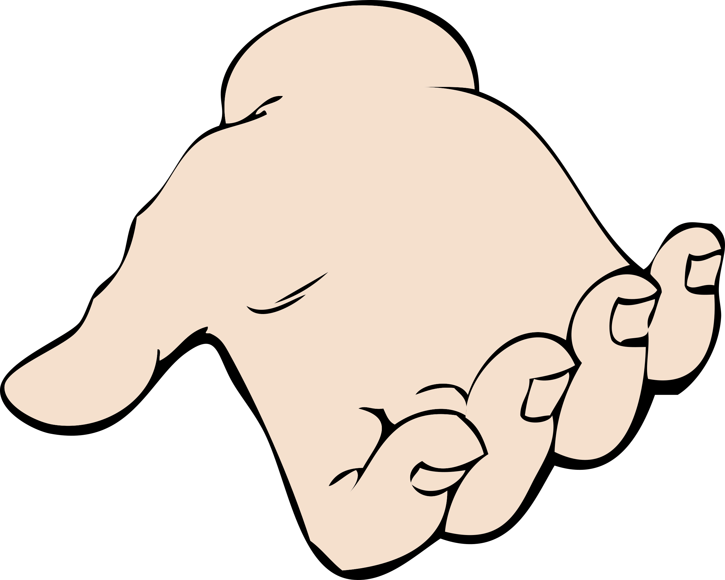 Open Hand Clipart Png - Open Hand Clipart (2400x1921), Png Download