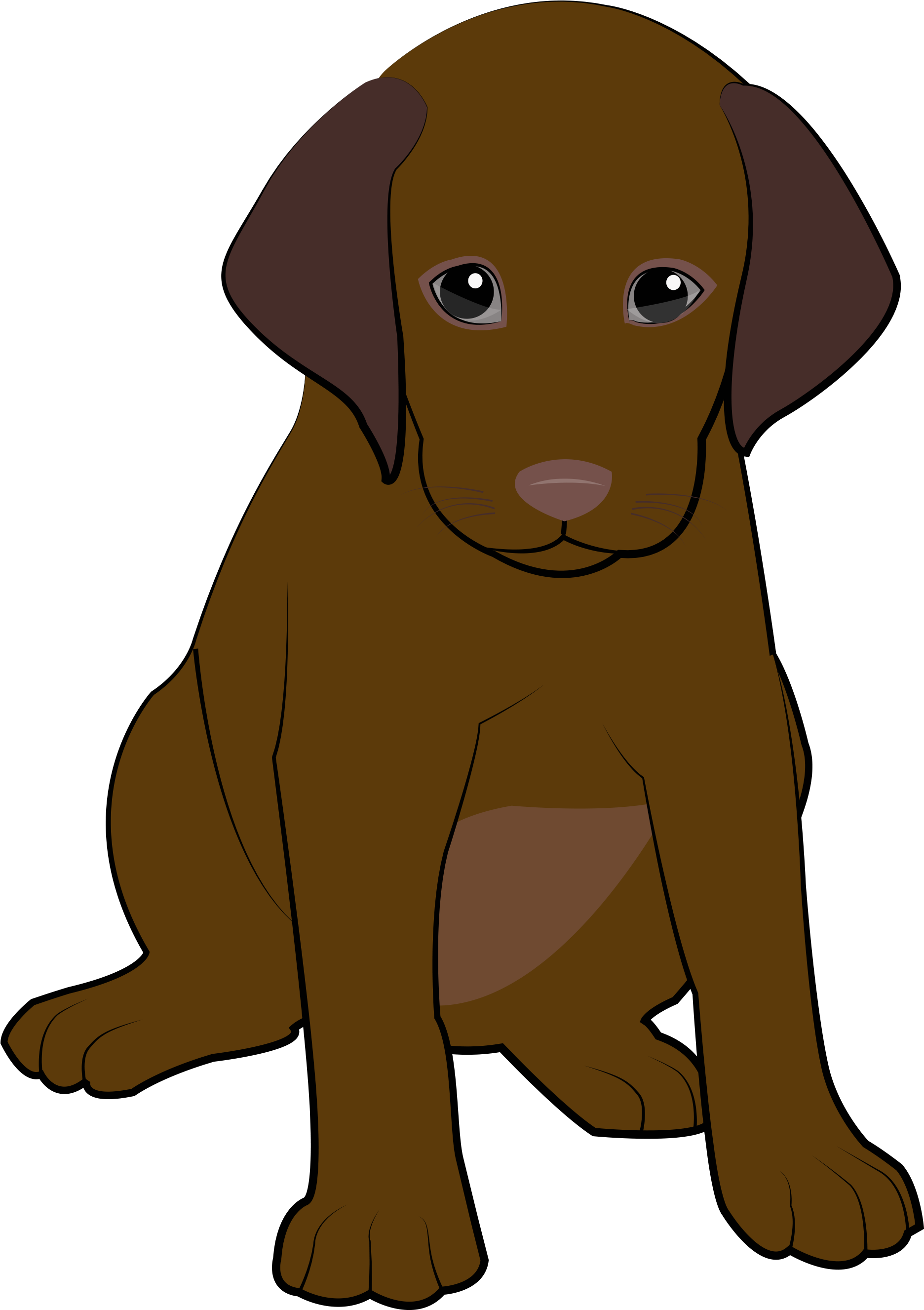 6 Chocolate Puppy - Art (4120x2858), Png Download