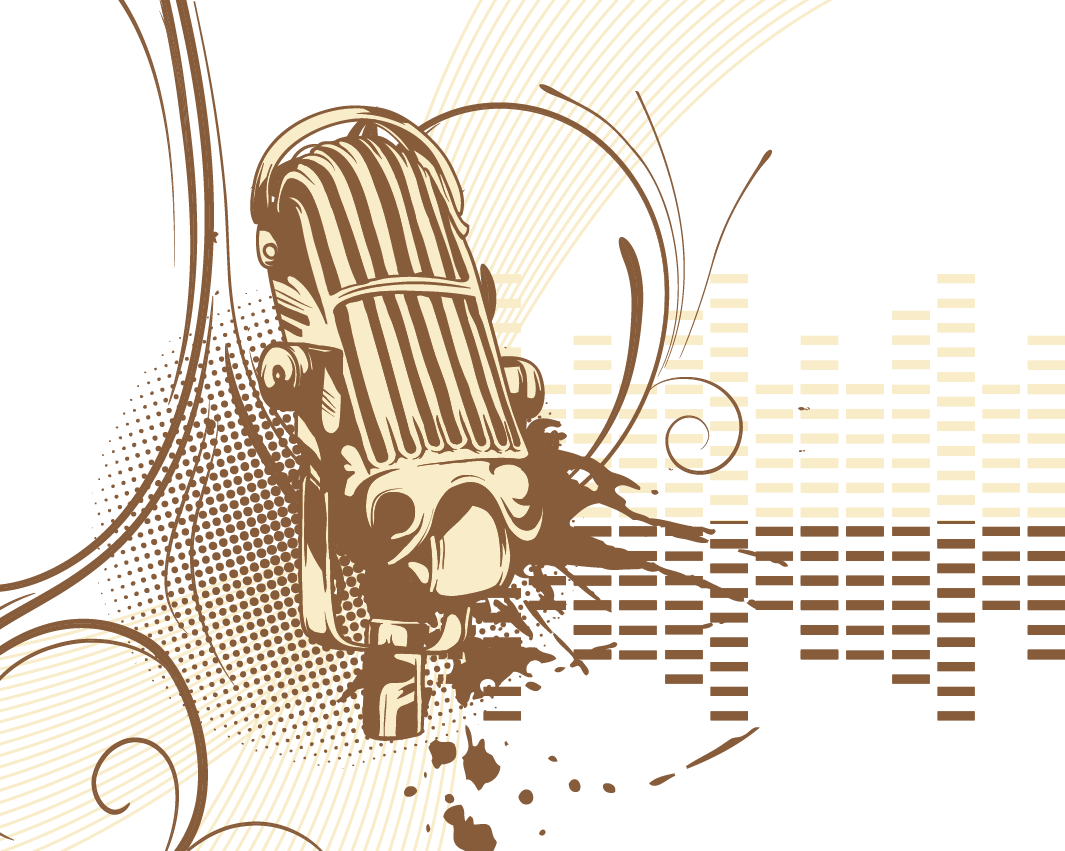 Microphone Music Euclidean Beautifully - 3d Rose Greeting Card With Envelope, Set (1065x851), Png Download