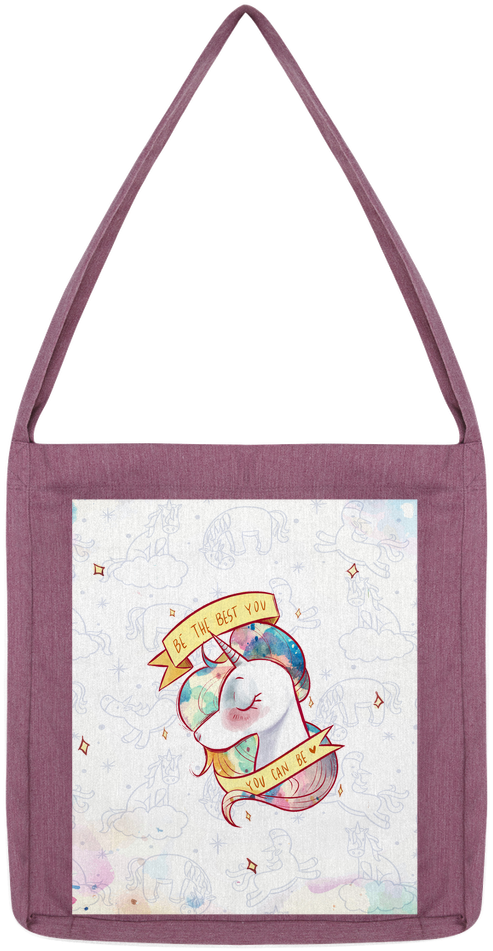 Watercolor Unicorn With Pattern ﻿classic Tote Bag - Tote Bag (1024x1024), Png Download