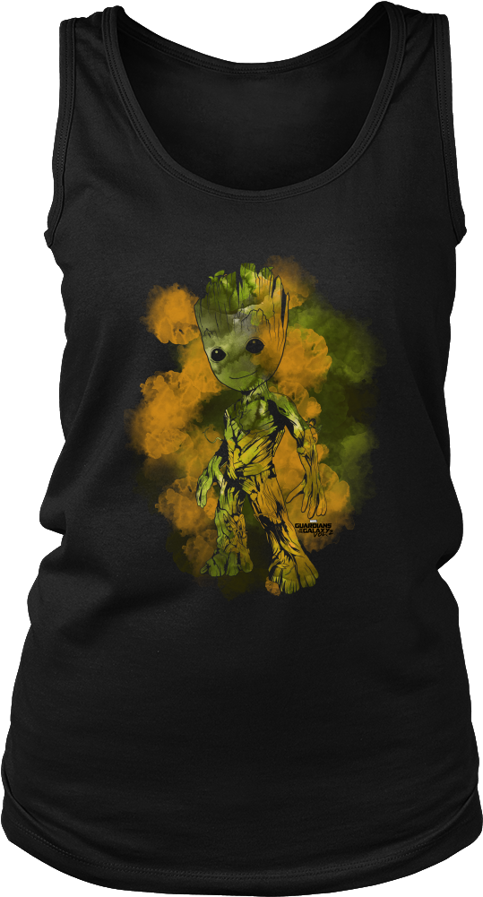 Guardians Of Galaxy Vol 2 Watercolor Groot Tshirt Graphic - Alien Halloween Costume Shirt Funny Ufo Easy (1000x1000), Png Download