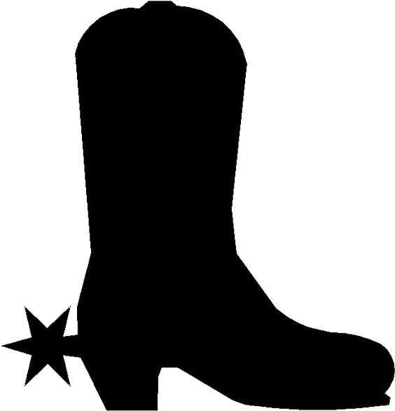 Black Cowboy Boots Clipart (600x600), Png Download