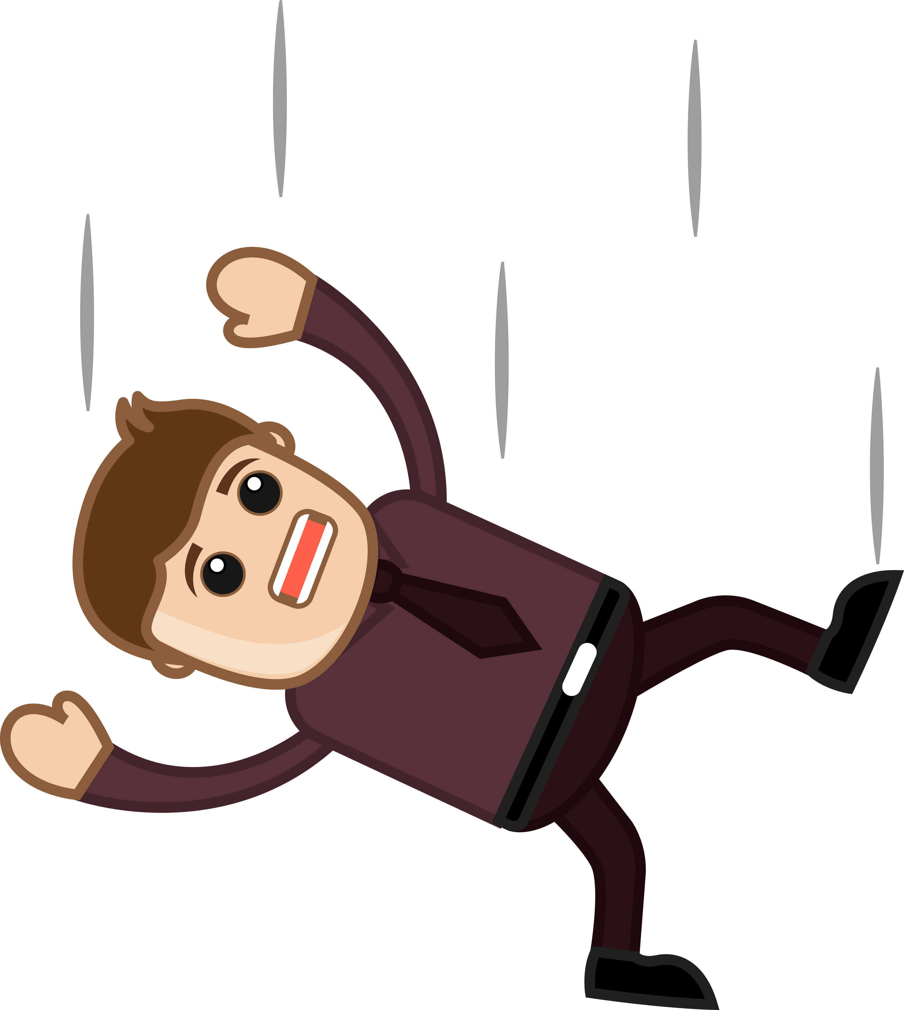 Falling Png Clipart - Cartoon Guy Falling Png (3000x3351), Png Download
