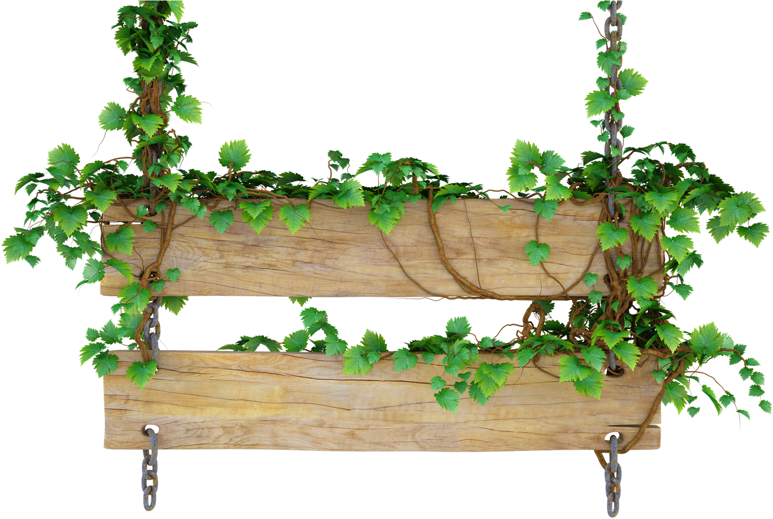 Wooden Blank - Wooden Sign With Vines (1095x730), Png Download