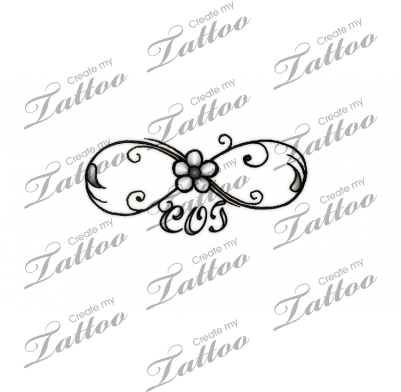 Infinity Symbol With 3 Names Or Initials - L And B Initials (400x400), Png Download