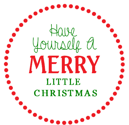 Merry Christmas Printable Tags - Circle (433x445), Png Download