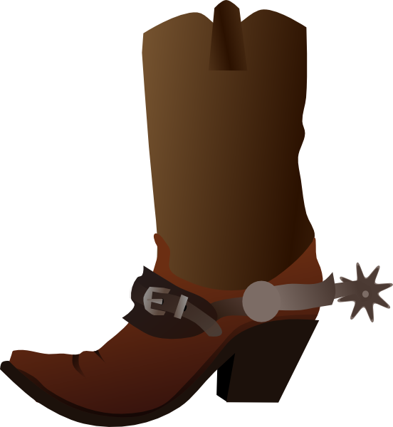 Cowboy Boot Clip Art - Cowboy Boot And Hat Shower Curtain (552x600), Png Download