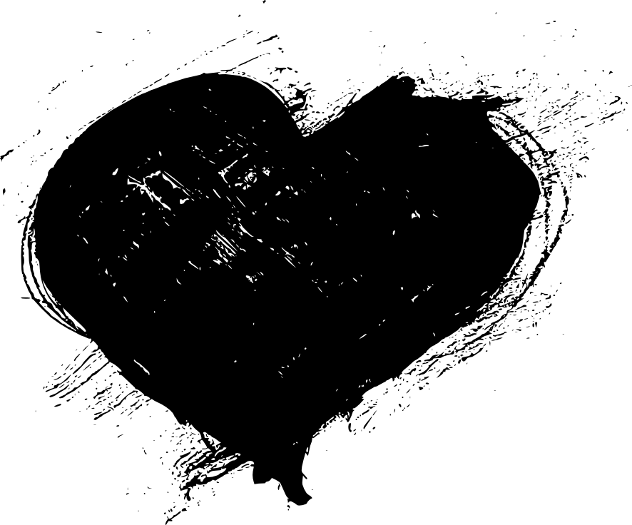Grunge Heart Png - Heart (886x736), Png Download