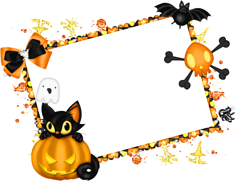 Png Freeuse Collection Of Border Png High Quality - Halloween Png Frames (787x607), Png Download