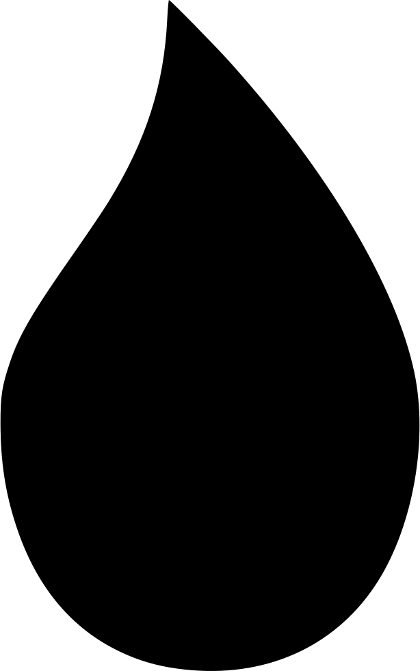 Png File Svg - Water Drop Black (614x980), Png Download