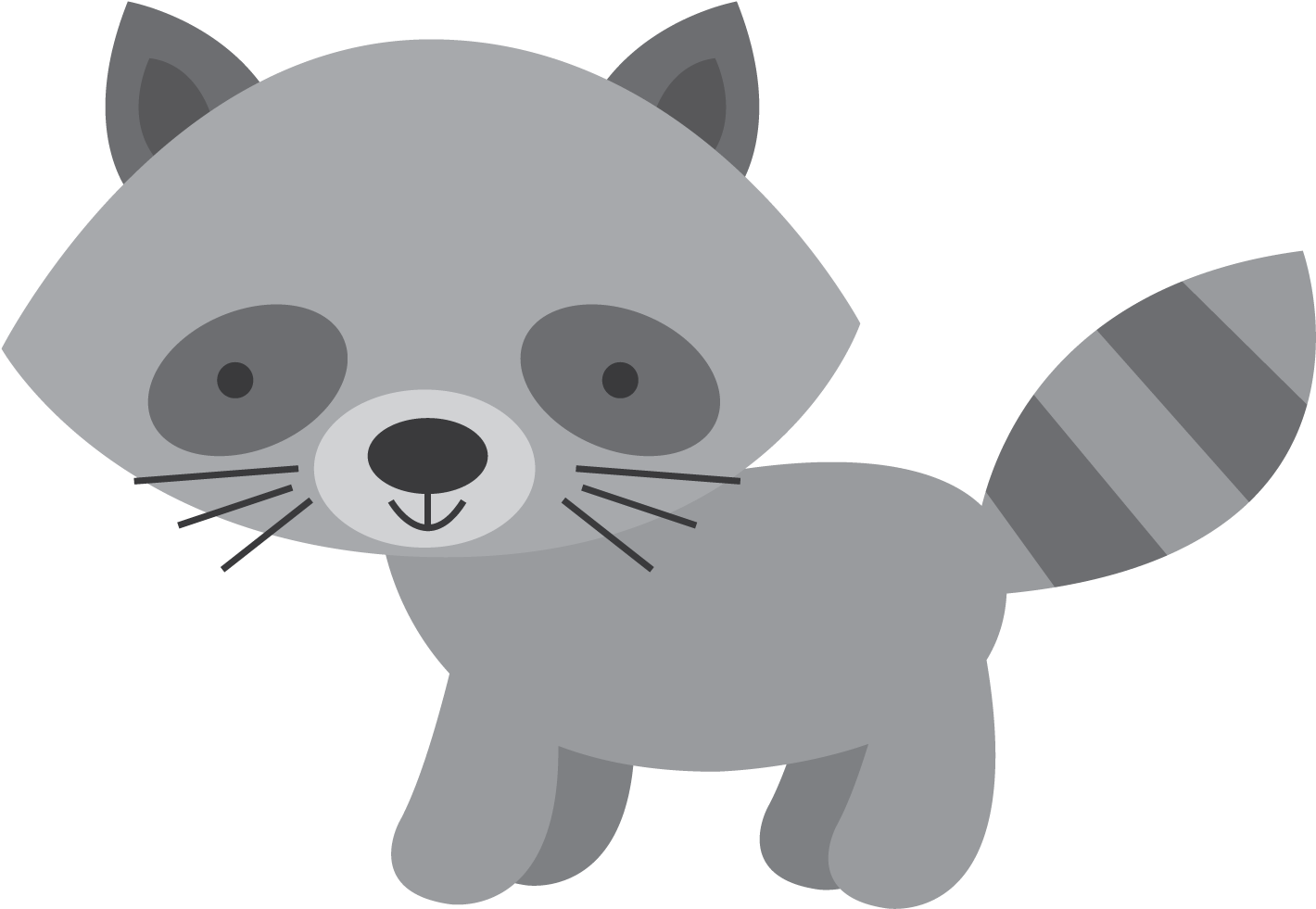 Floresta E Safari - Clipart Racoon Png Transparent (1500x1500), Png Download