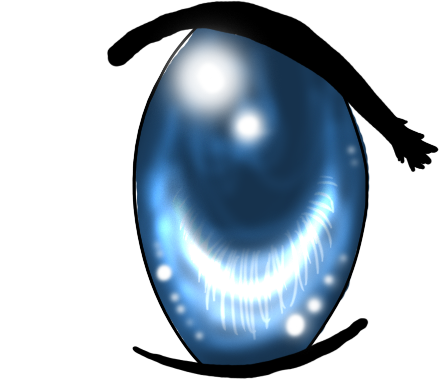 Banner Blue Eyes Clipart Anime Eye Pencil And - X (1000x2000), Png Download