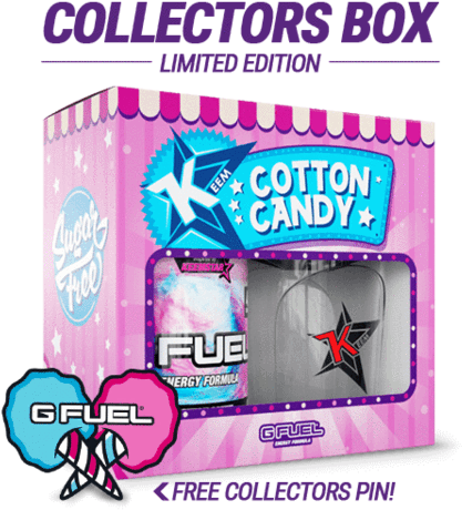 Keemstar's Cotton Candy Collectors Box Free Pintrill - Cotton Candy G Fuel (480x480), Png Download