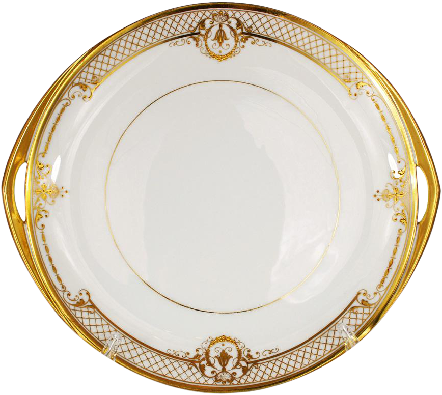 Gold Plate Png - Plato De Porcelana Oro (867x867), Png Download