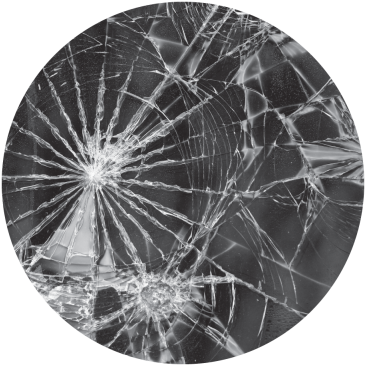 Mirror Crack\'d Monochrome Glass Gobo - Shattered Glass Texture (400x400), Png Download