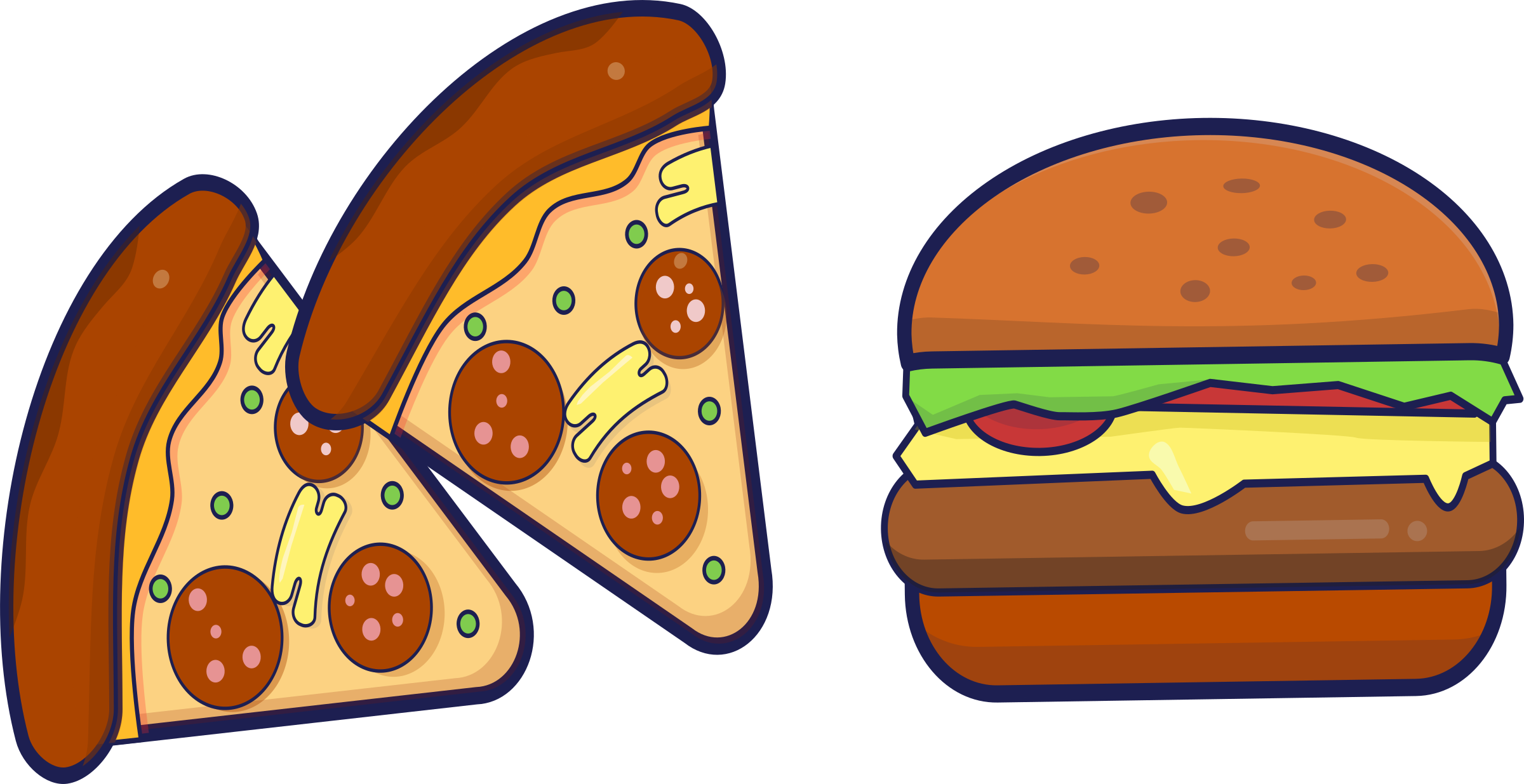 Hot Dog Cuisine - Clip Art (661x340), Png Download