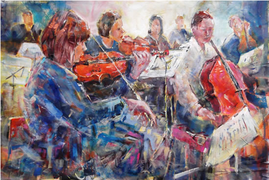 Classical Music Art Gallery - Painting (550x550), Png Download