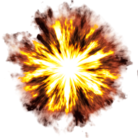 Burst Explosion Png Free Download - Esplosione Png (480x480), Png Download