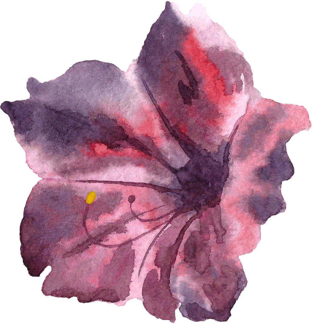 Hand-painted Cinnabar Colored Flowers Png Transparent - Portable Network Graphics (1024x1061), Png Download