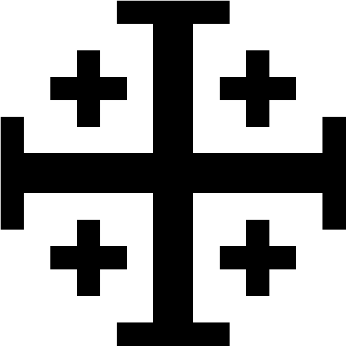 Jerusalem Cross (1200x1200), Png Download