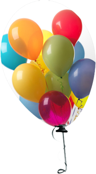 Helium Balloon - Balloons On White Background (310x563), Png Download