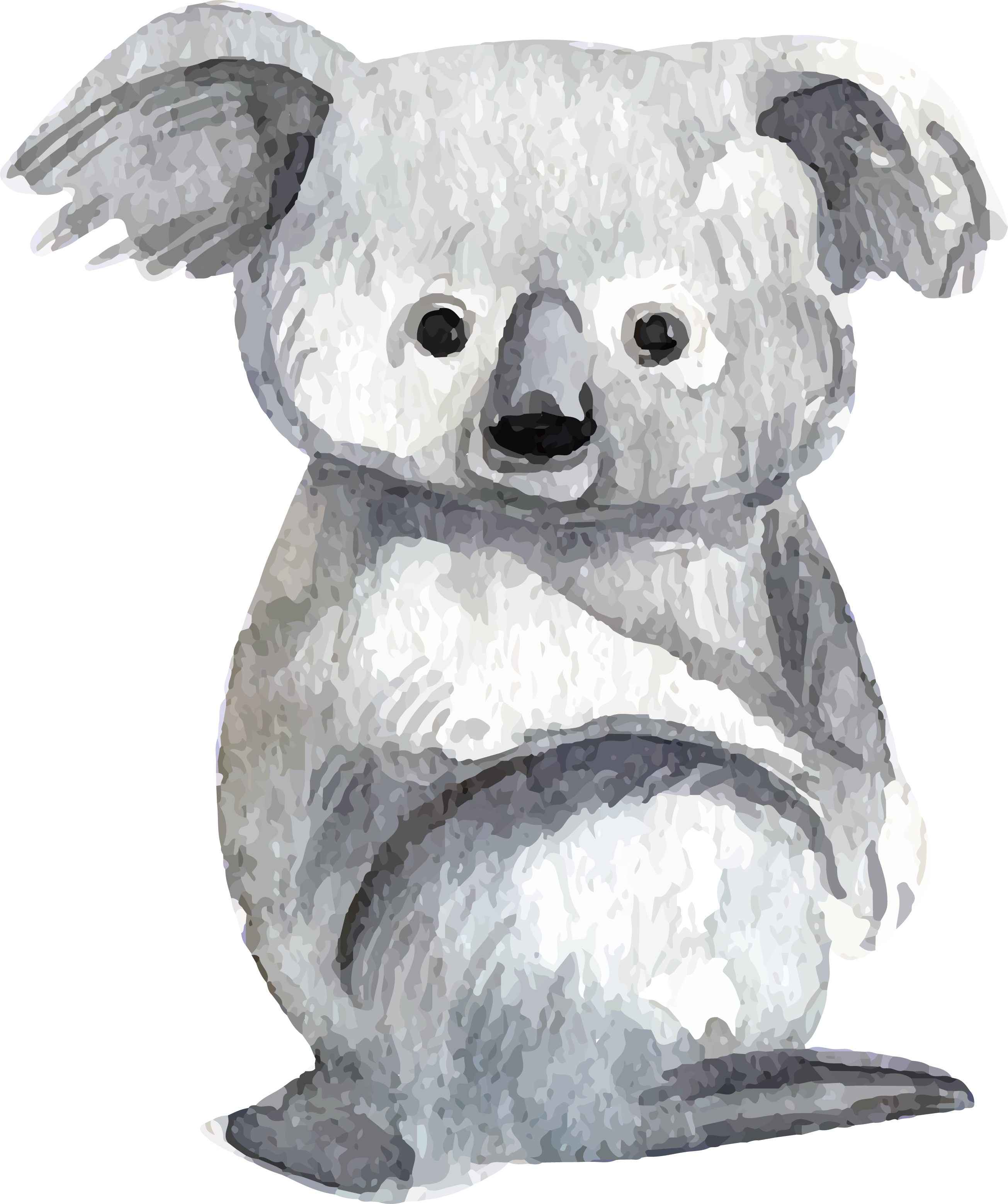 Baby Koalas Lemur Bear Watercolor Painting - Watercolor Koala Free (2609x3115), Png Download