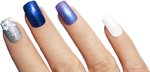 Nails Images Manicure - Blue Nails Png (500x321), Png Download