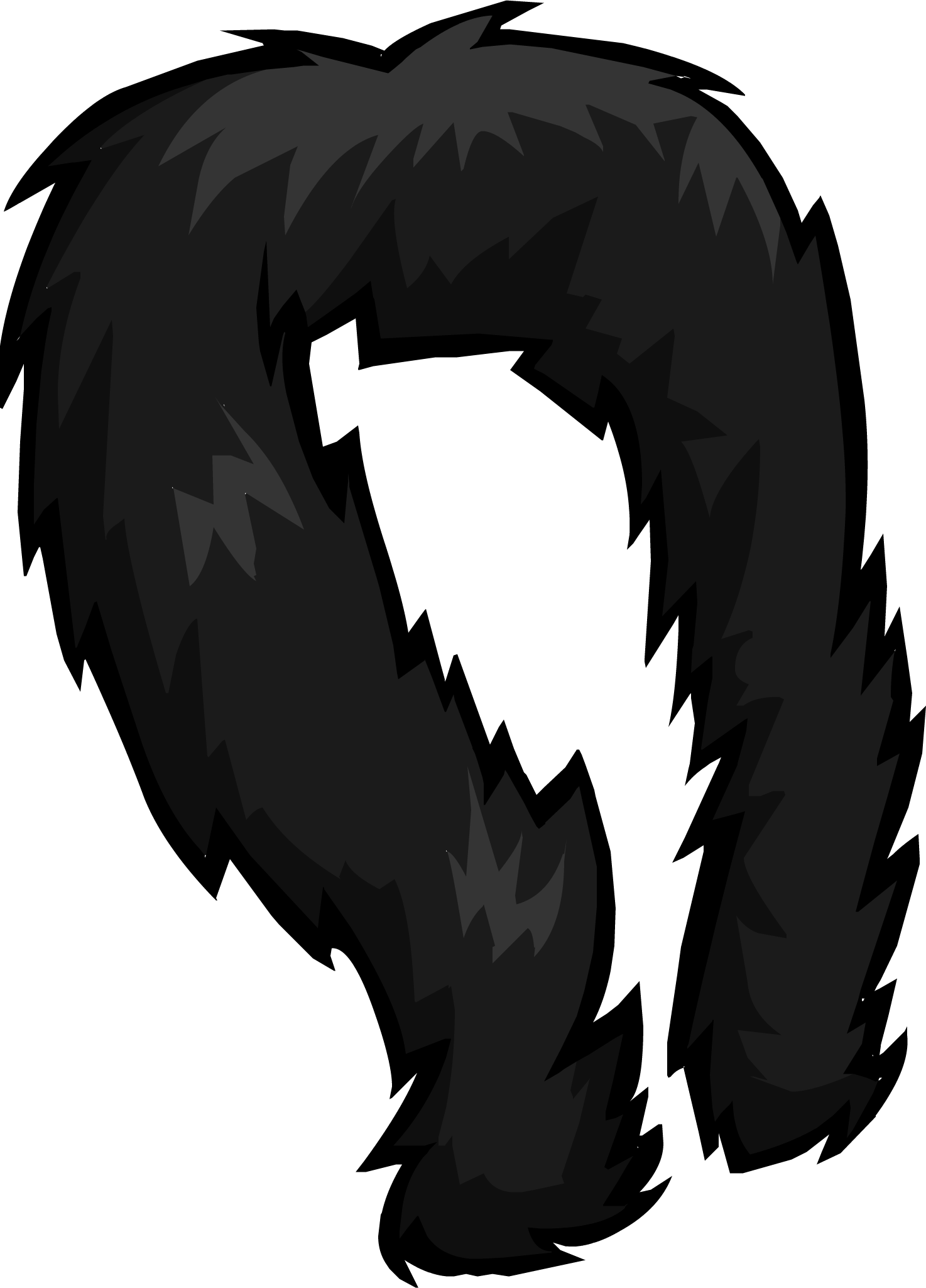 Black Feather Boa Neck Item - Feather Boa Clipart (1474x2049), Png Download