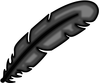 Black Feather - Blue (480x360), Png Download