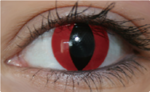 Devil Eye Contact Lenses - Red Devil Contact Lenses (500x500), Png Download