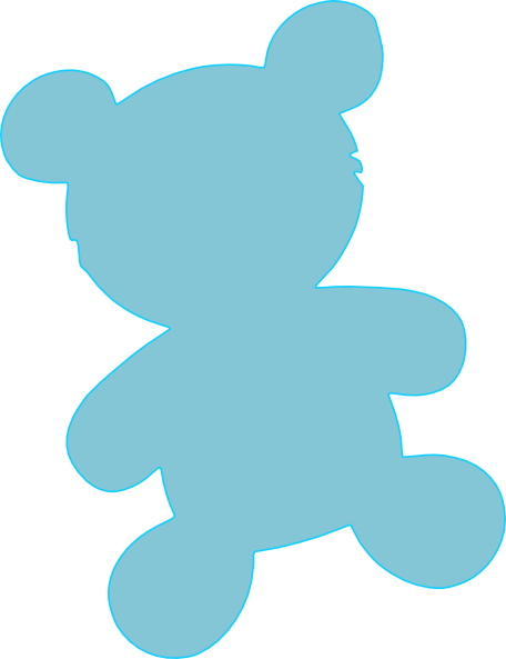 Teddy Bear Silhouette Png (456x593), Png Download