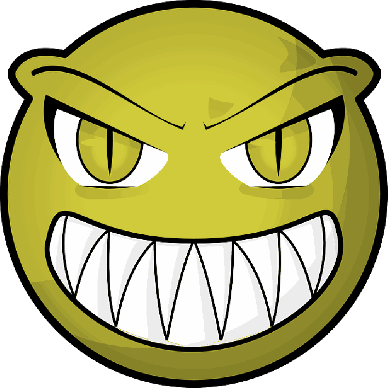 Halloween, Monster, Face, Golden, Eyes, Devil - Scary Monster Shower Curtain (800x800), Png Download