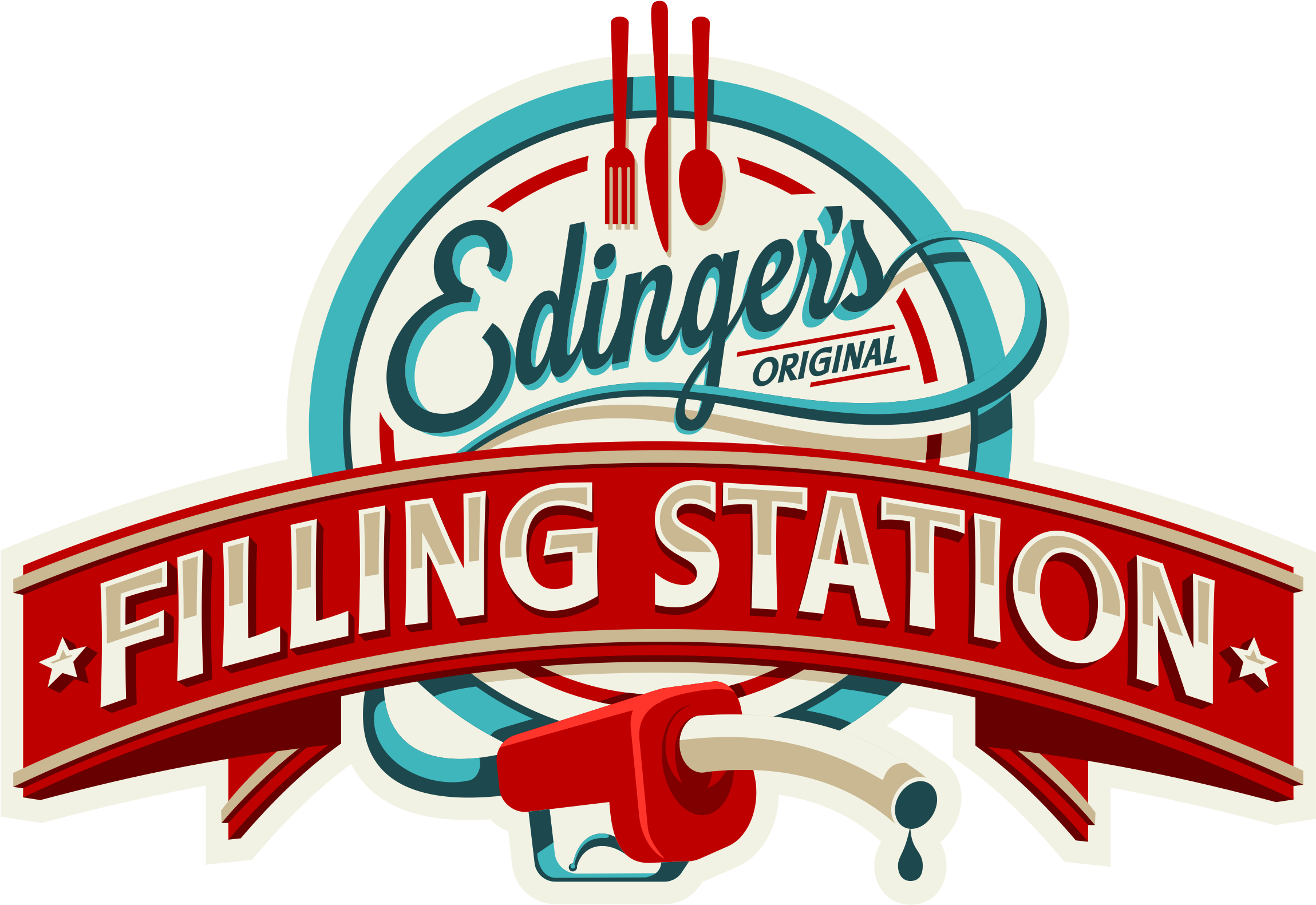 Edinger's Filling Station (2550x1748), Png Download