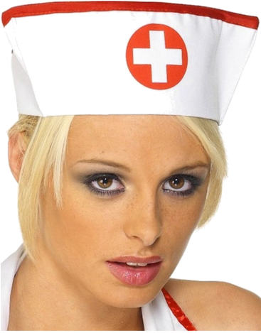 Nurse Hat - Smiffys Nurse's Hat Best Quality White Fabric (366x580), Png Download